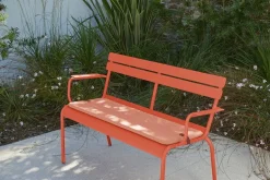 Fermob Luxembourg 2-seater bench, liquorice