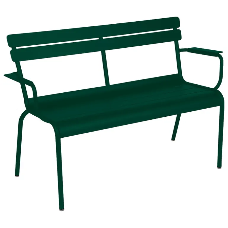 Fermob Luxembourg 2-seater bench, cedar green