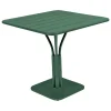 Fermob Luxembourg table, 80 x 80 cm, with pedestal, cedar green
