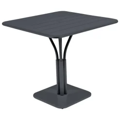 Fermob Luxembourg table, 80 x 80 cm, with pedestal, anthracite
