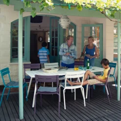 Fermob Luxembourg table, 80 x 80 cm, liquorice