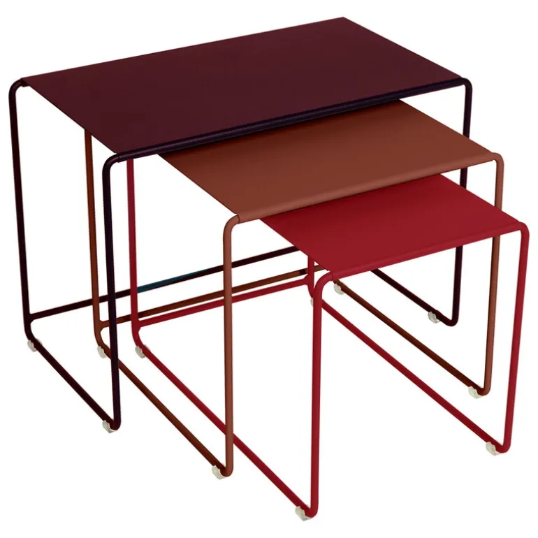 Fermob Oulala nesting table, set of 3, floral getaway