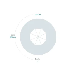 Fermob Shadoo parasol, clay grey