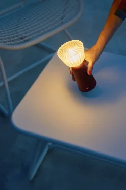 Fermob Swiing portable table lamp, 20 cm, black cherry