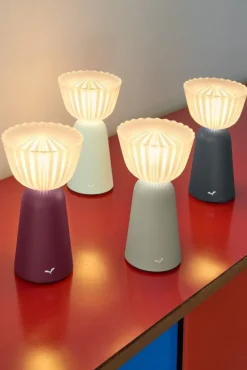 Fermob Swiing portable table lamp, 20 cm, black cherry