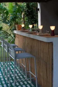 Fermob Swiing portable table lamp, 20 cm, black cherry