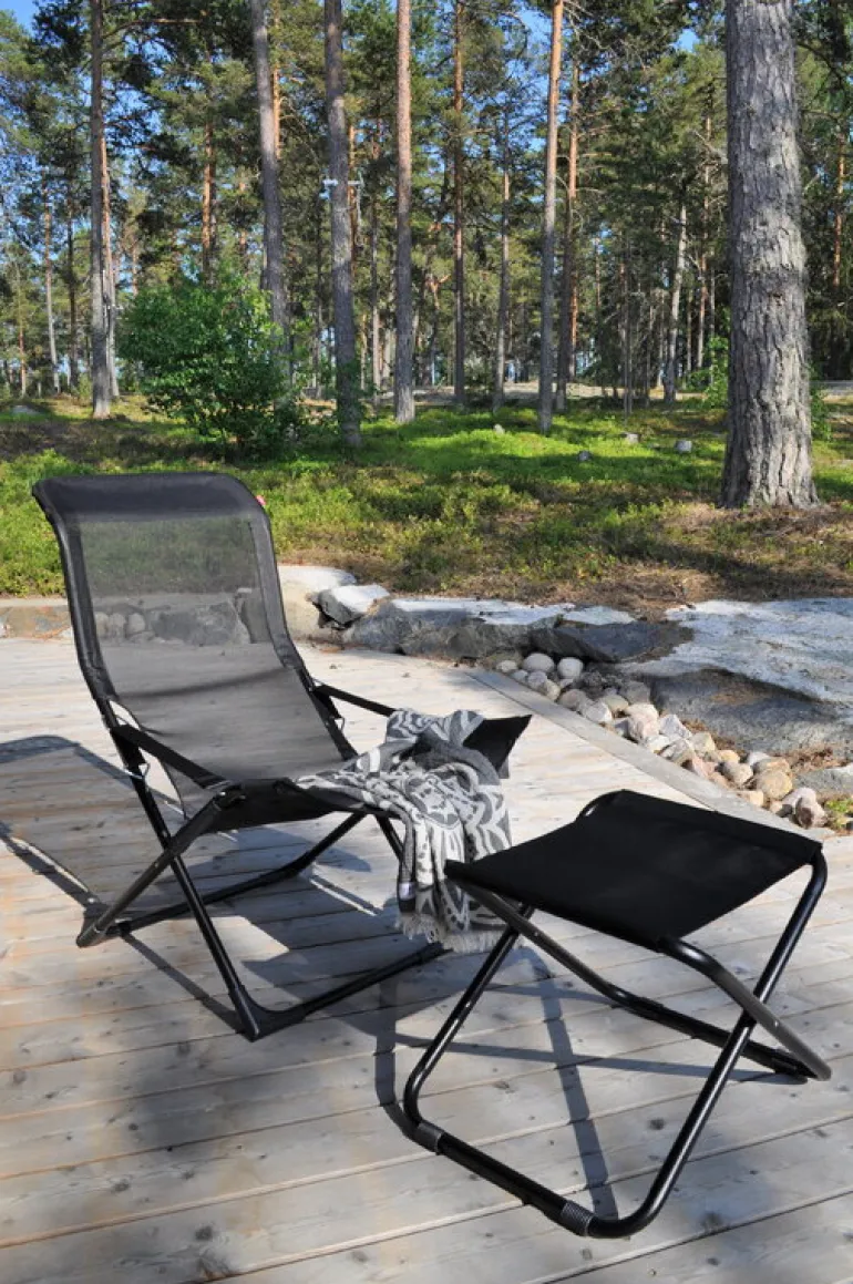 Fiam Chico Outdoor footstool, black