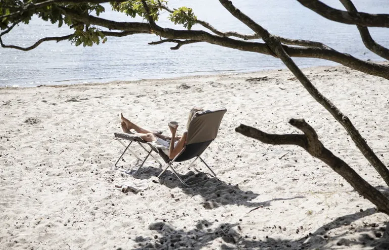 Fiam Chico Soft Outdoor footstool, aluminium - beige