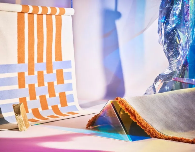 Finarte Harmony rug, light blue