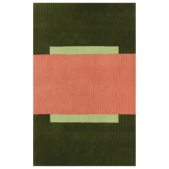 Finarte Jade rug, green - pink