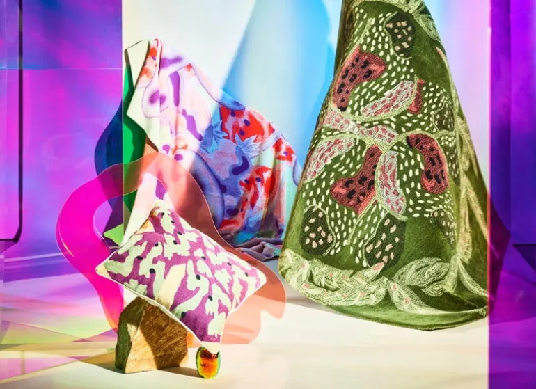 Finarte Popsicle cushion cover, 50 x 50 cm, lilac