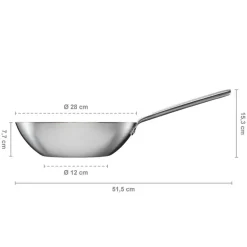 Fiskars Norden steel wok, 28 cm