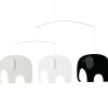 Flensted Mobiles Elephant Party mobile, black-white