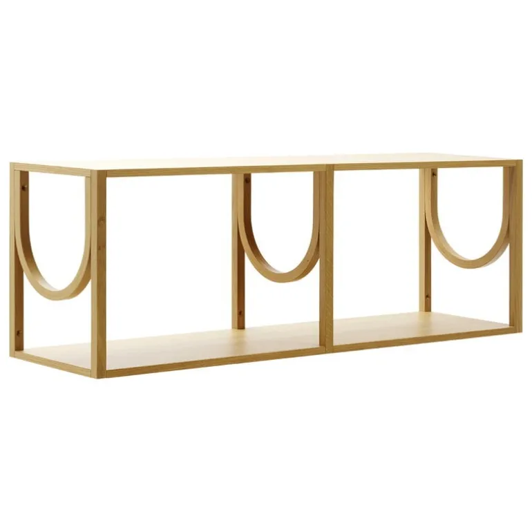 Fogia Arch shelf, low, lacquered oak