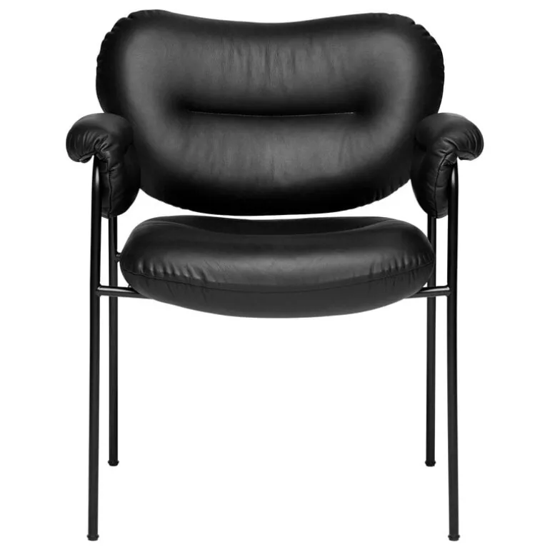 Fogia Bollo chair, black leather - black