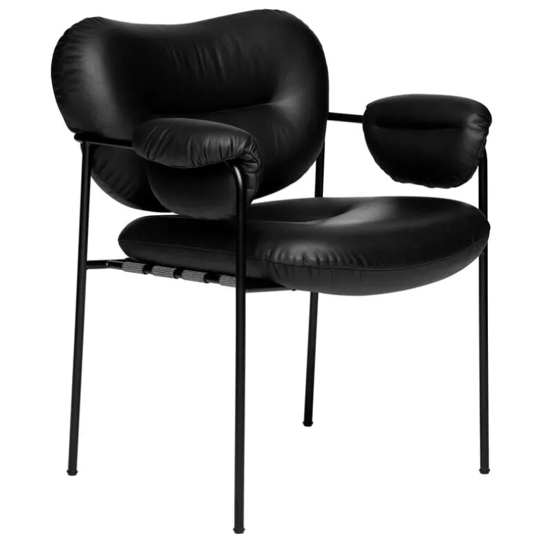Fogia Bollo chair, black leather - black