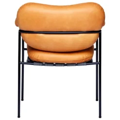 Fogia Bollo chair, cognac leather - black