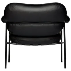 Fogia Bollo lounge chair, black leather - black