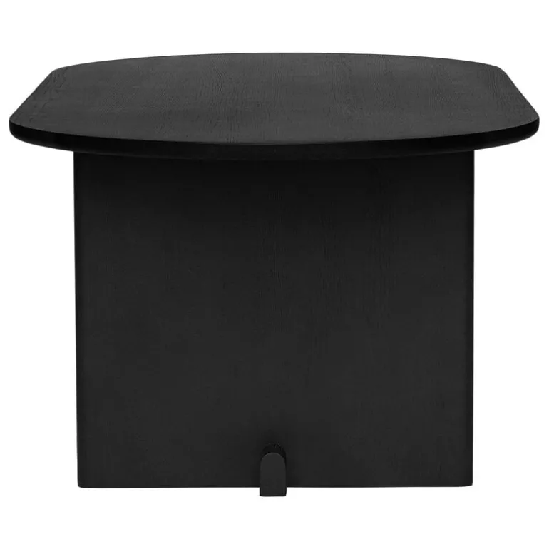 Fogia Koku coffee table, oval, black oak