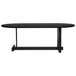 Fogia Koku coffee table, oval, black oak