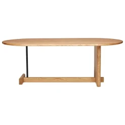 Fogia Koku coffee table, oval, lacquered oak