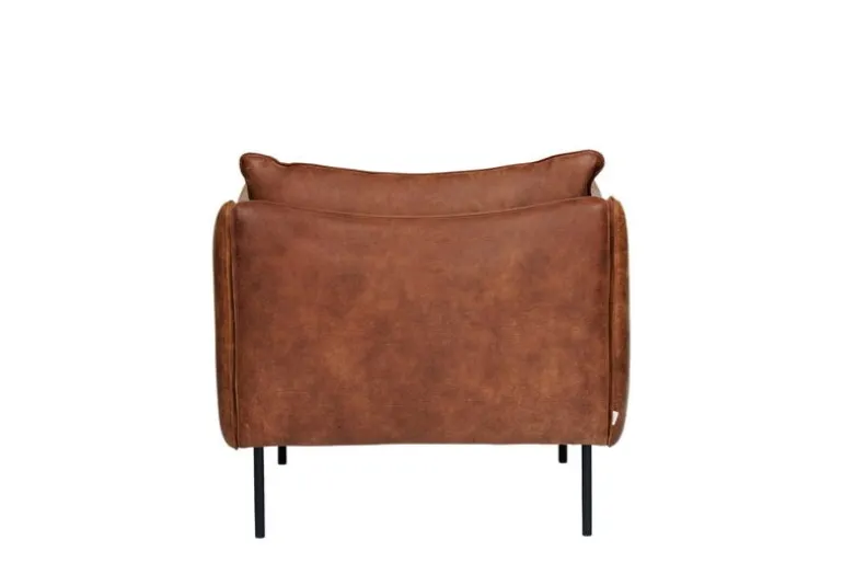 Fogia Tiki armchair, large, black steel - vintage rangers leather