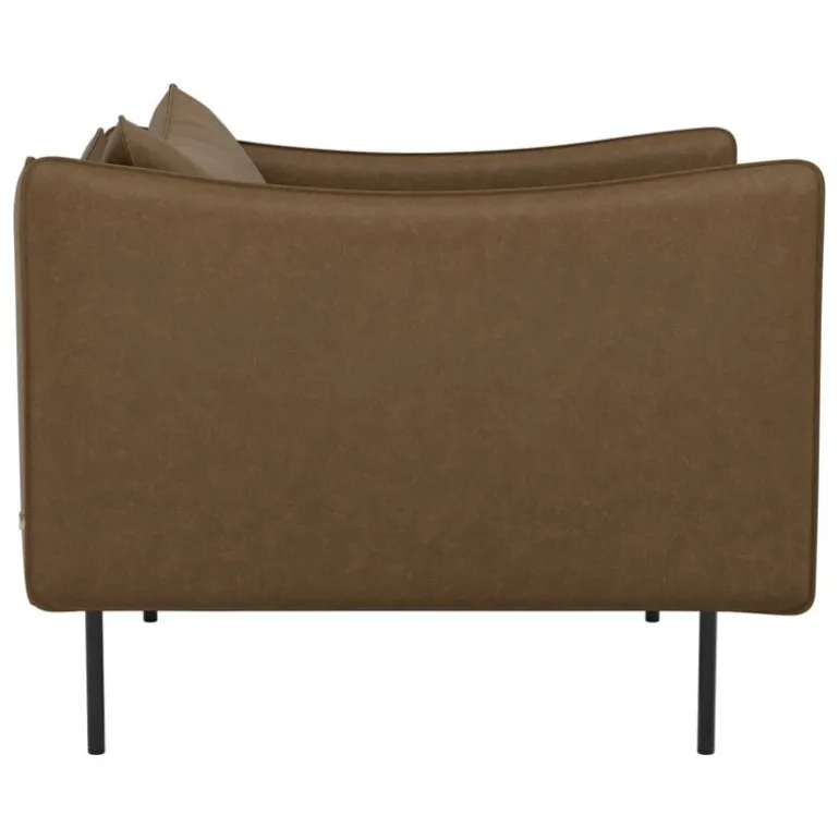 Fogia Tiki armchair, large, anniversary edition, black steel - vintage tabacco