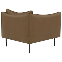 Fogia Tiki armchair, large, anniversary edition, black steel - vintage tabacco