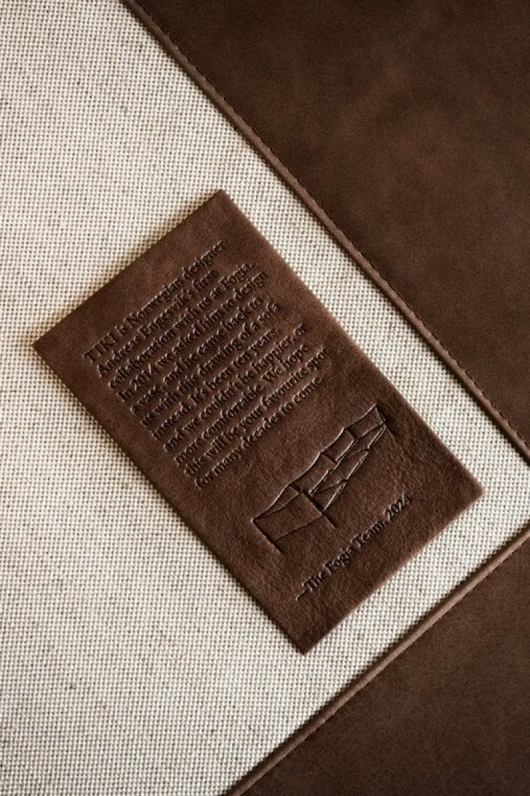 Fogia Tiki armchair, large, anniversary edition, black steel - vintage tabacco