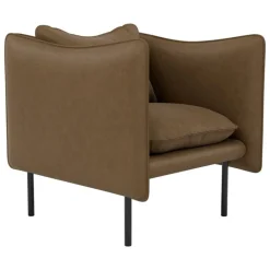 Fogia Tiki armchair, small, anniversary edition, black steel - vintage tabacco