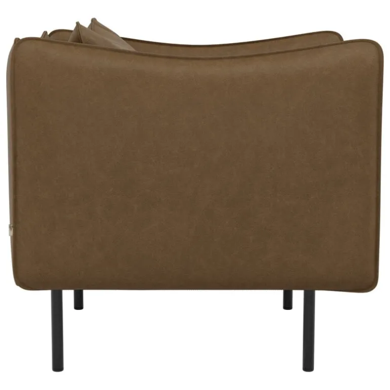 Fogia Tiki armchair, small, anniversary edition, black steel - vintage tabacco