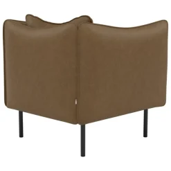 Fogia Tiki armchair, small, anniversary edition, black steel - vintage tabacco