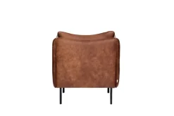 Fogia Tiki armchair, small, black steel - vintage rangers leather