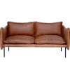Fogia Tiki 2-seater sofa, black steel - vintage rangers leather