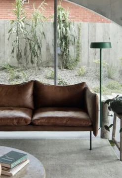 Fogia Tiki 2-seater sofa, black steel - vintage rangers leather