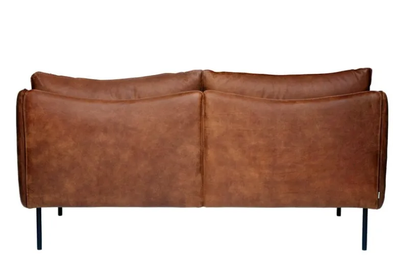 Fogia Tiki 2-seater sofa, black steel - vintage rangers leather