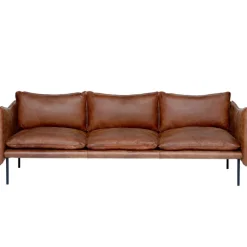 Fogia Tiki 3-seater sofa, black steel - vintage rangers leather