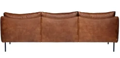 Fogia Tiki 3-seater sofa, black steel - vintage rangers leather