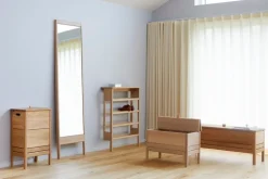 Form & Refine A Line mirror, white oak