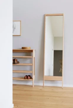 Form & Refine A Line mirror, white oak