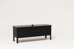 Form & Refine A Line storage bench, 111 cm, black stained oak