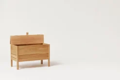 Form & Refine A Line storage bench, 68 cm, oak