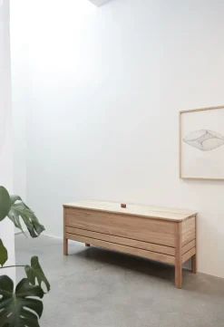 Form & Refine A Line storage bench, 111 cm, oak
