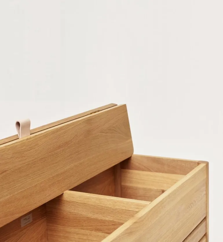 Form & Refine A Line storage bench, 111 cm, oak