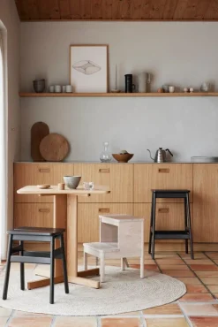 Form & Refine Angle bar stool, 65 cm, black stained beech