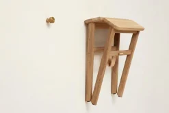 Form & Refine Angle foldable stool, white oiled oak