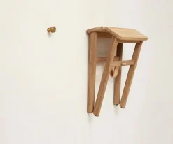 Form & Refine Angle foldable stool, white oiled oak