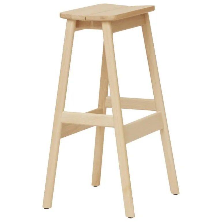 Form & Refine Angle standard bar stool, 75 cm, beech
