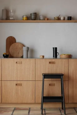 Form & Refine Angle stool, 45 cm, black stained beech