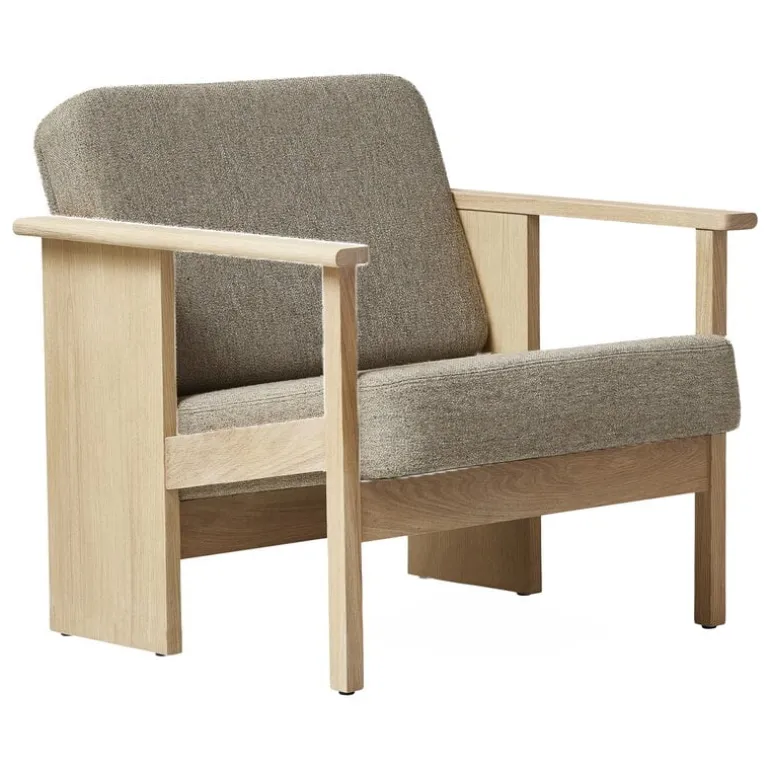 Form & Refine Block lounge chair, white oiled oak - Hallingdal 65 0227